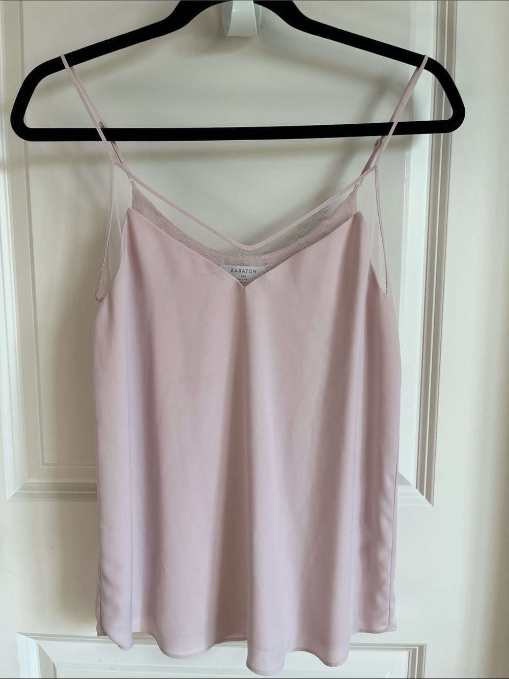Babaton Pale Pink Silk Slip Top